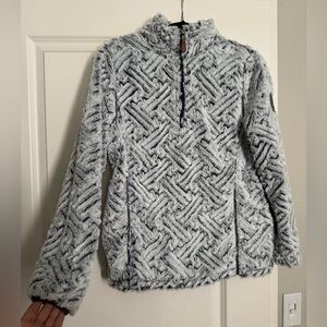 Simply Southern Gray Textured Half-Zip Fleece